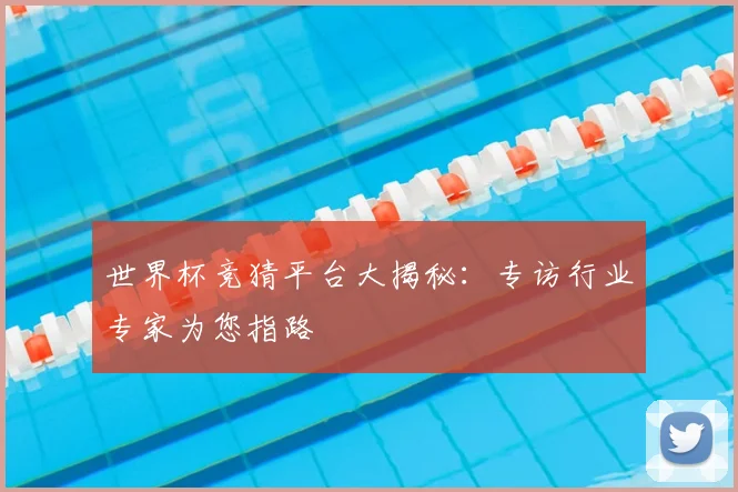 世界杯竞猜平台大揭秘：专访行业专家为您指路